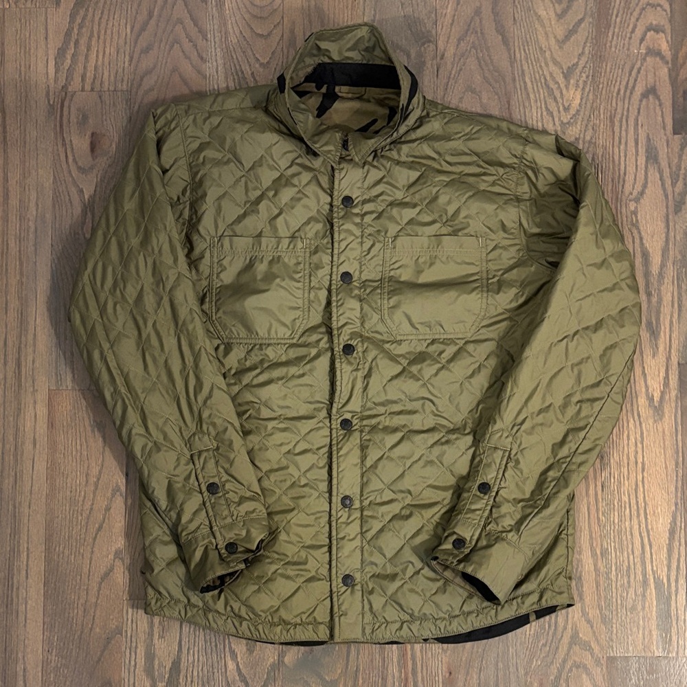 Men's North Fave Quilted Fort Point Jacket in Olive Green, Insulated, Like New!